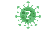 A green bacterium with a question mark on it