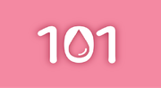 Number 101 on a pink background