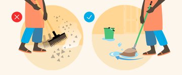 Safe cleaning practices for lead dust