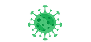 Graphic of a green bacterium