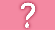 A question mark on pink background